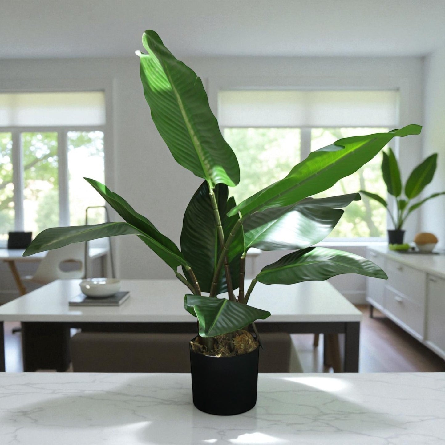 Tropical Green Leaf Artificial Tree with Pot for Home Décor - LGC-PA-75