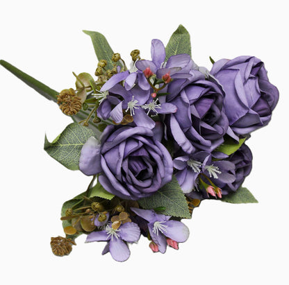 Flowers Bouquet -Purple, Blue, Pink & White - LGC/TA-RA