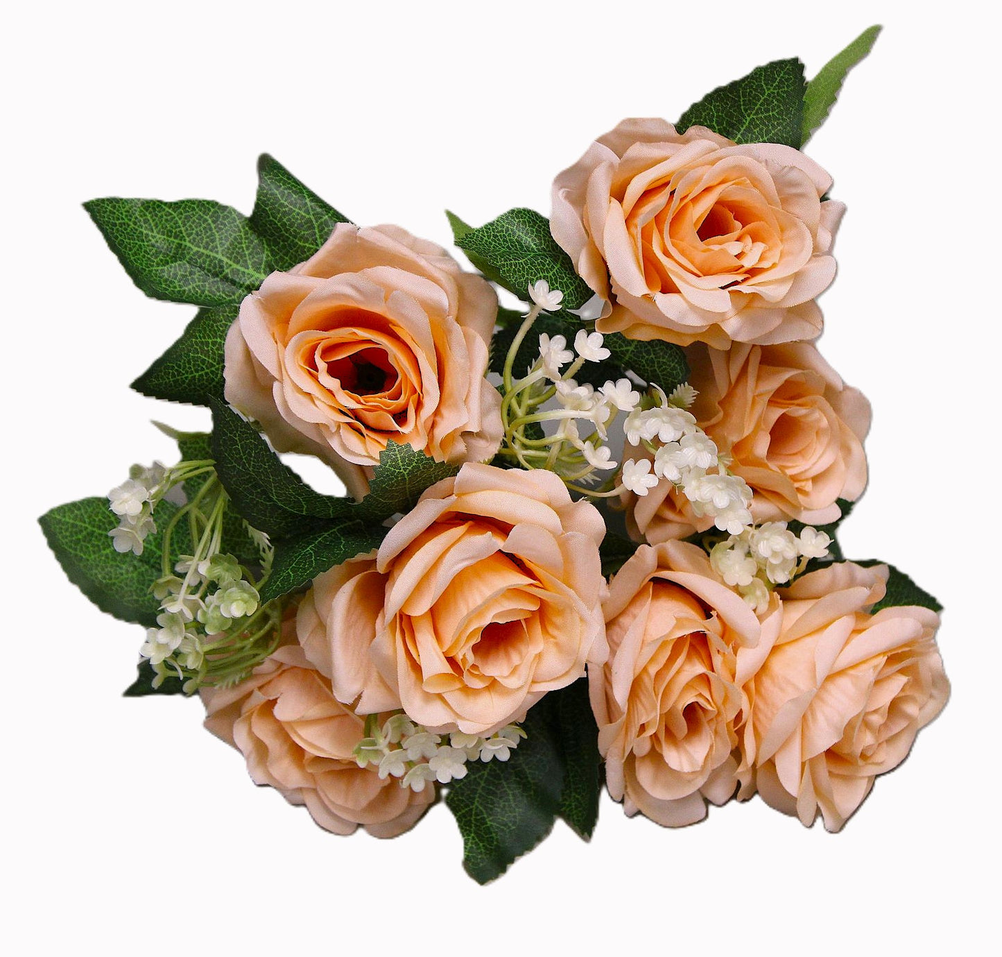 Flowers Bouquet - Peach, Ivory, White & Light Blue - LGC/TA-RA-2