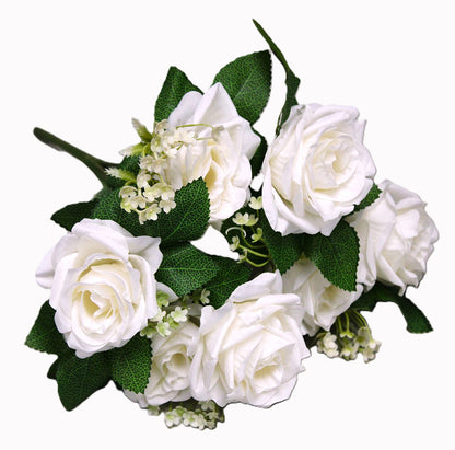 Flowers Bouquet - Peach, Ivory, White & Light Blue - LGC/TA-RA-2