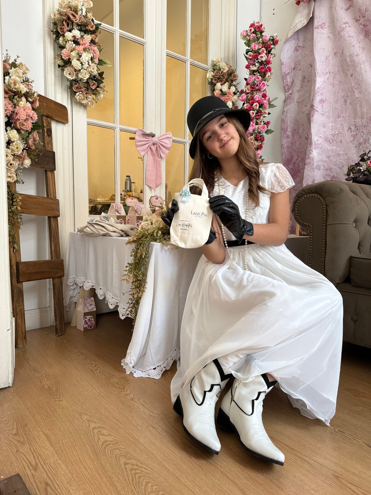 Flowers Bouquet - Pink, Ivory & White - LGC/TA-RR