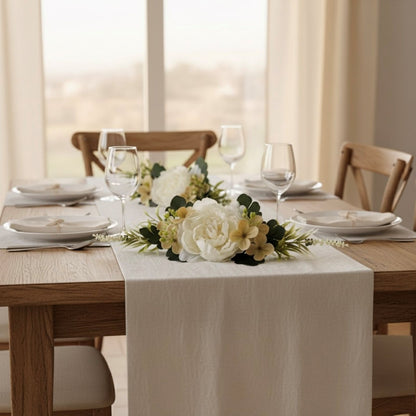 White Peony Artificial Floral Arrangement for Elegant Décor - LGC/TA-EM