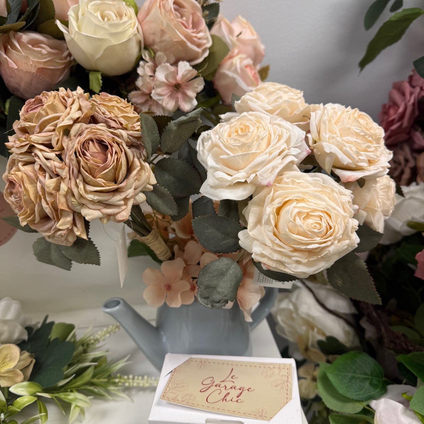 Flowers Bouquet - Light Peach & Vintage Rose - LGC/PA-BR