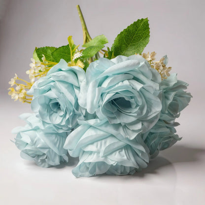 Flowers Bouquet - Peach, Ivory, White & Light Blue - LGC/TA-RA-2