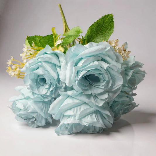 Flowers Bouquet - Peach, Ivory, White & Light Blue - LGC/TA-RA-2