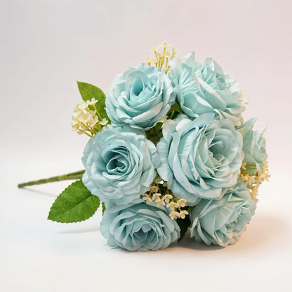 Flowers Bouquet - Peach, Ivory, White & Light Blue - LGC/TA-RA-2