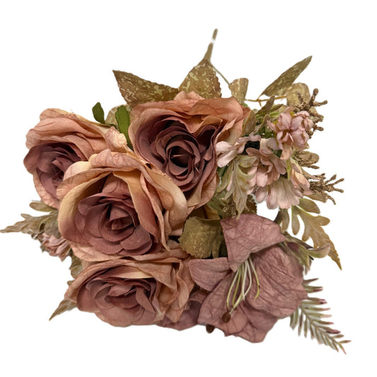 Flowers Bouquet- Peach, Cream & Vintage Rose- LGC/TA-BRL