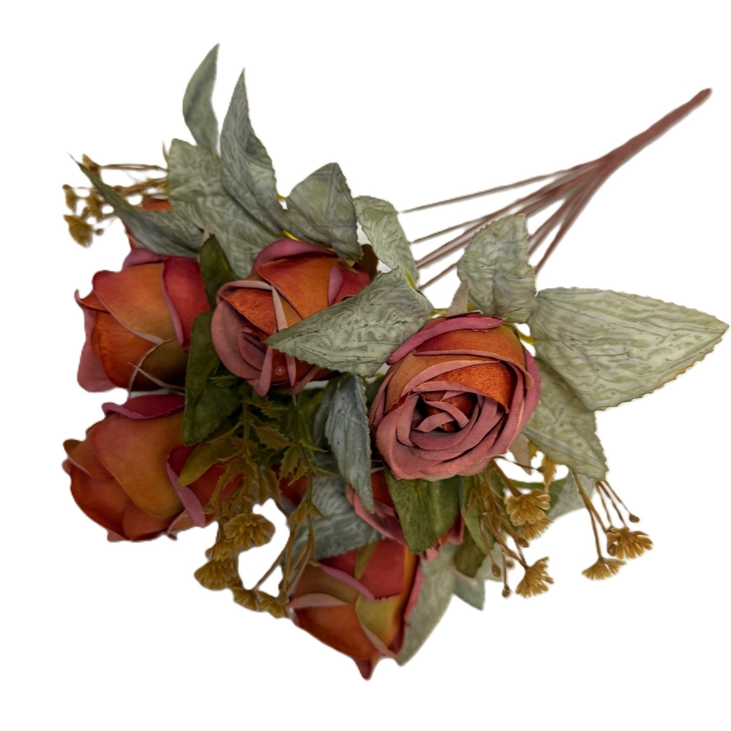 Flowers Bouquet -Burgundy, Terracotta, Cream & Vintage Rose - LGC/TA-RE