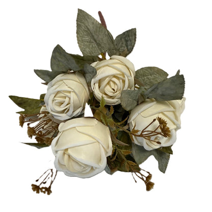 Flowers Bouquet -Burgundy, Terracotta, Cream & Vintage Rose - LGC/TA-RE