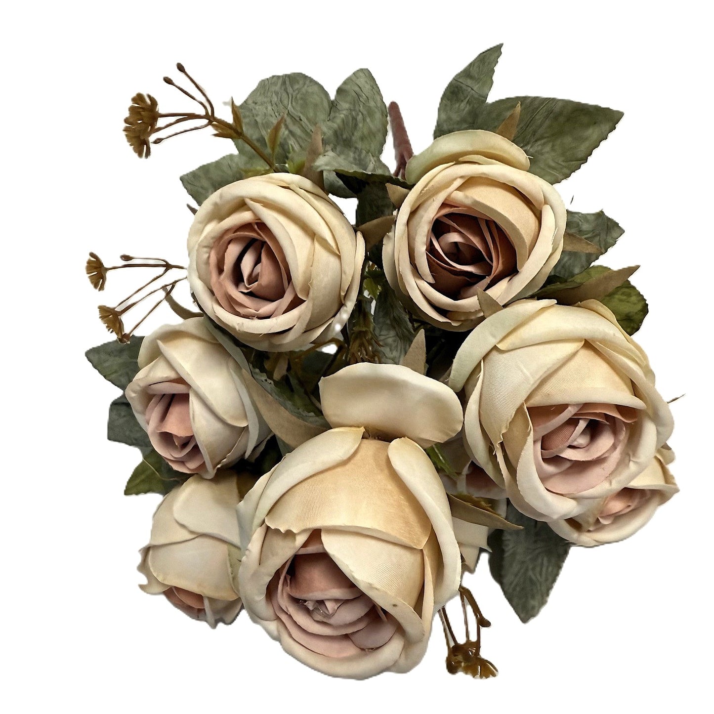 Flowers Bouquet -Burgundy, Terracotta, Cream & Vintage Rose - LGC/TA-RE