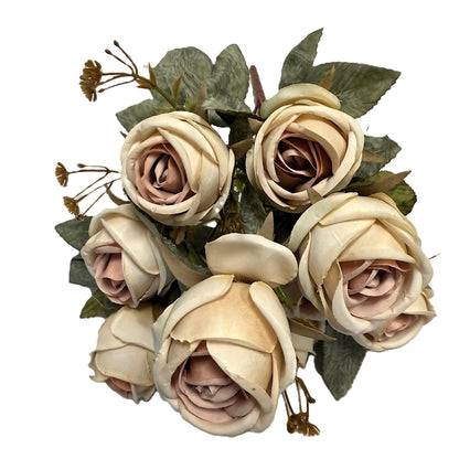 Flowers Bouquet -Burgundy, Terracotta, Cream & Vintage Rose - LGC/TA-RE