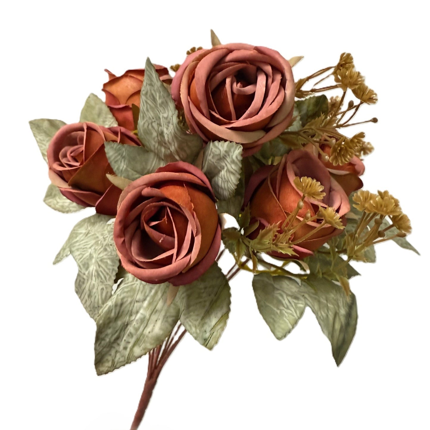 Flowers Bouquet -Burgundy, Terracotta, Cream & Vintage Rose - LGC/TA-RE