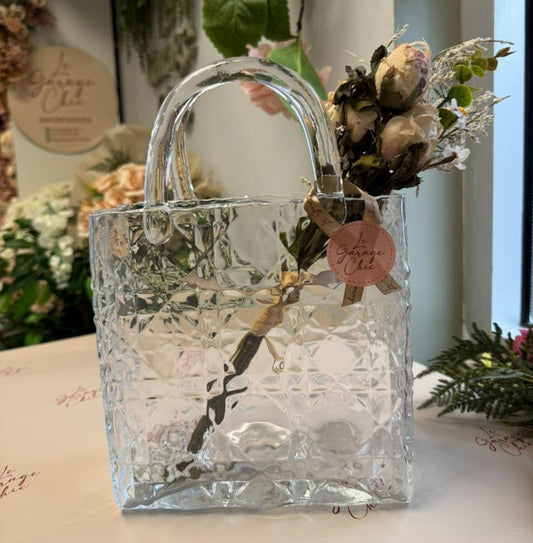 Glass Handbag Vase - LGC/V-T