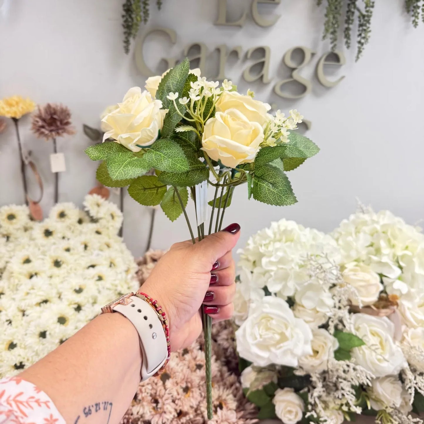 Flowers Bouquet - Ivory, Pink, Terracotta & White - LGC/TA-REM