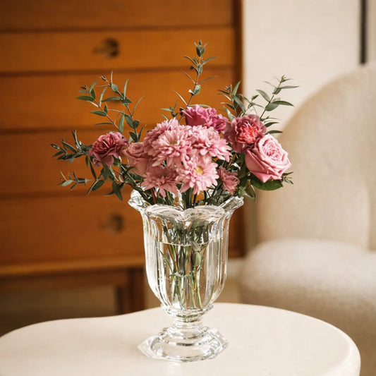 Crystal Pedestal Vase for Luxury Floral Arrangements - LGC-FLP