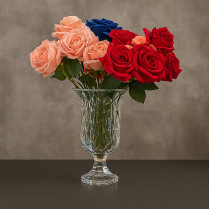 Crystal Pedestal Vase for Luxury Floral Arrangements - LGC-FLP