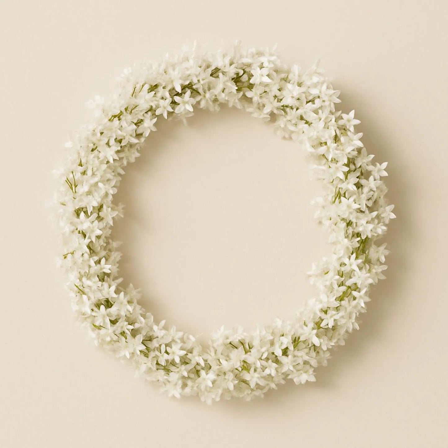 Floral wreath on a beige background