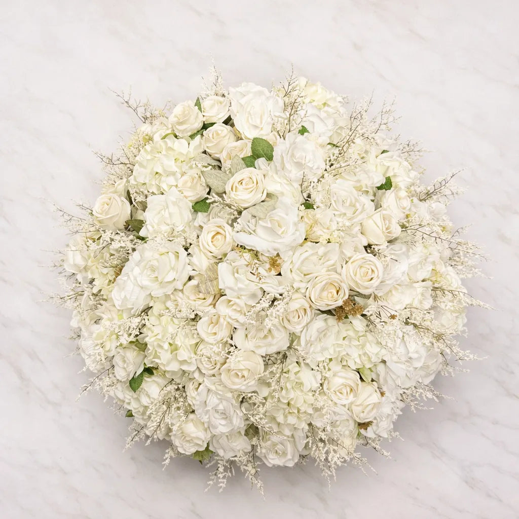 White Rose Artificial Floral Arrangement for Elegant Events - LGC/TF-1