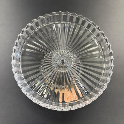 Round Crystal Pedestal Tray for Elegant Table Displays - LGC-PTG