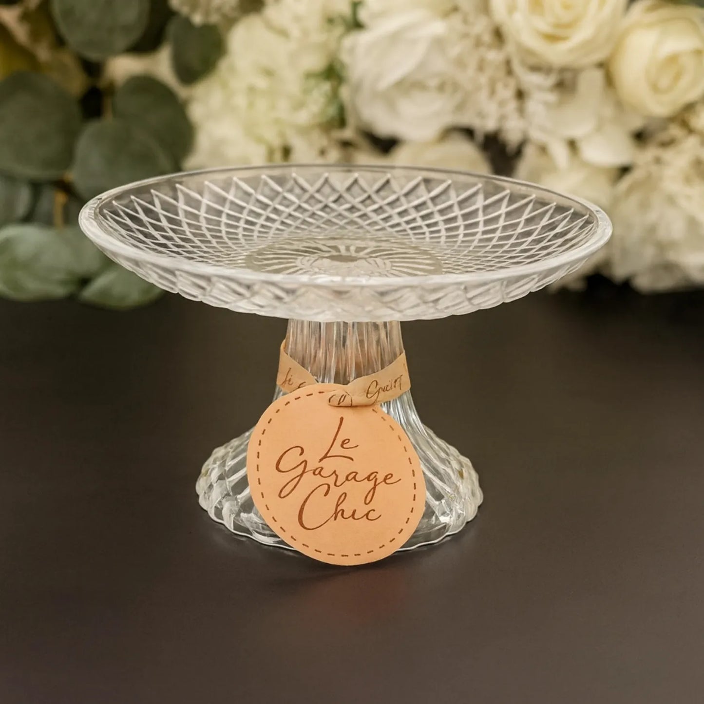 Mini Crystal Pedestal Plate for Desserts & Décor - LGC-PC2PC