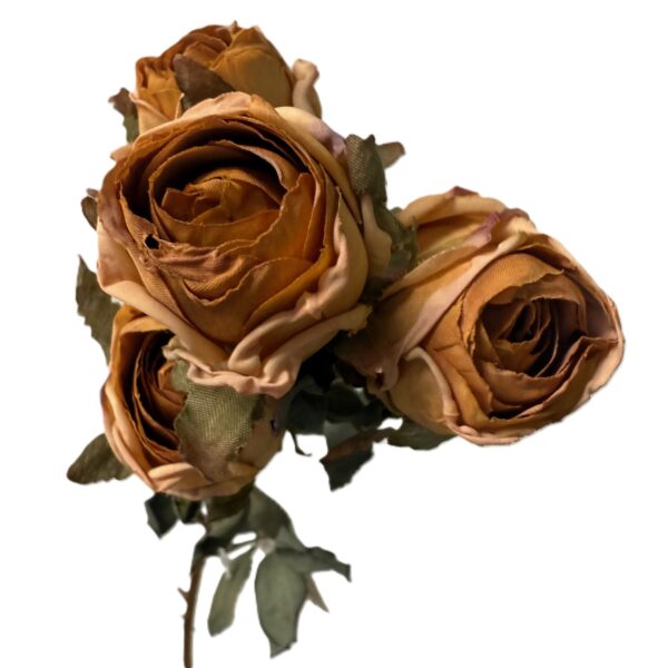 Artificial Rose Stem - Terracotta & Burgundy - LGC/PA-5P